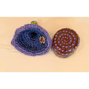 Whimsical magical trinket small box. Handmade tiny jewelry box with crochet and crystal topper. Wedding anniversary gift. - Robin Boutique-Boutique 