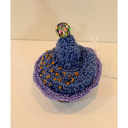 Whimsical magical trinket small box. Handmade tiny jewelry box with crochet and crystal topper. Wedding anniversary gift. - Robin Boutique-Boutique 