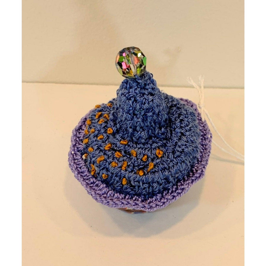 Whimsical magical trinket small box. Handmade tiny jewelry box with crochet and crystal topper. Wedding anniversary gift. - Robin Boutique-Boutique 