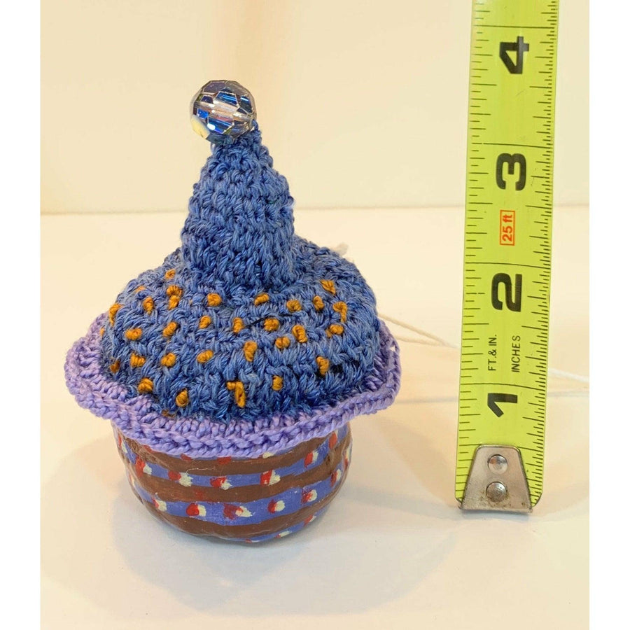 Whimsical magical trinket small box. Handmade tiny jewelry box with crochet and crystal topper. Wedding anniversary gift. - Robin Boutique-Boutique 