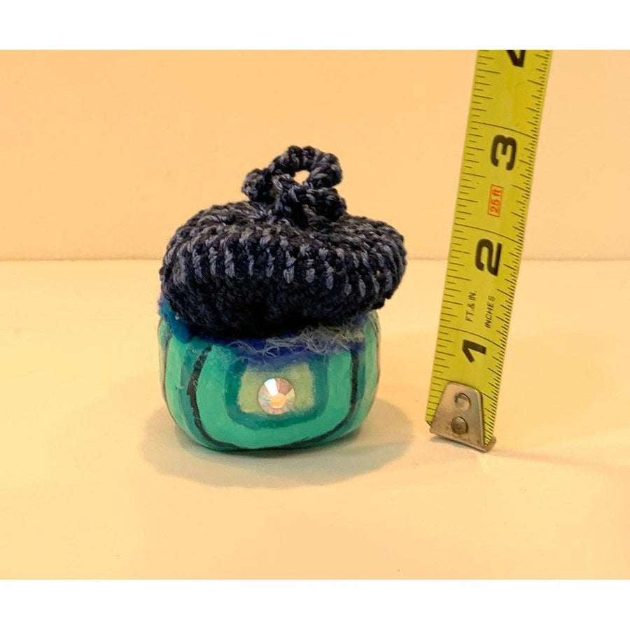 Whimsical magical trinket small jewelry box. Handmade box with crochet and crystal topper. Wedding or anniversary gift box. - Robin Boutique-Boutique 