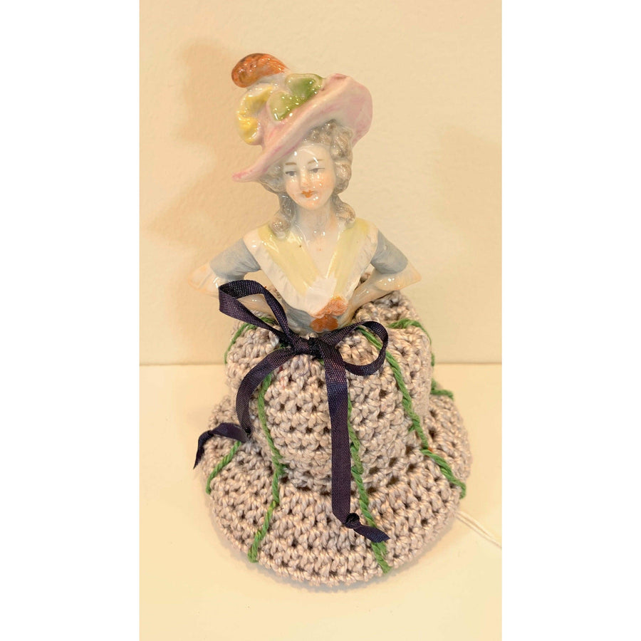 Whimsical magical trinket small box. Handmade box with crochet and crystal topper. - Robin Boutique-Boutique 