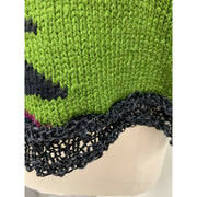 Fun cute Knit pullover swing crop style tunic jumper sweater in jewel tones. Size free. See measurements. No wool. - Robin Boutique-Boutique    &.  Reloved Fabrics