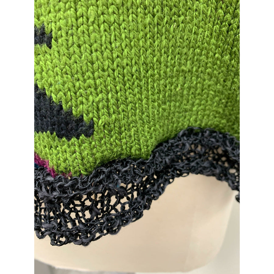 Fun cute Knit pullover swing crop style tunic jumper sweater in jewel tones. Size free. See measurements. No wool. - Robin Boutique-Boutique    &.  Reloved Fabrics