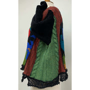 Fun cute Knit pullover swing crop style tunic jumper sweater in jewel tones. Size free. See measurements. No wool. - Robin Boutique-Boutique    &.  Reloved Fabrics