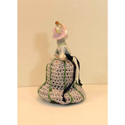 Whimsical magical trinket small box. Handmade box with crochet and crystal topper. - Robin Boutique-Boutique 