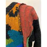 Fun cute Knit pullover swing crop style tunic jumper sweater in jewel tones. Size free. See measurements. No wool. - Robin Boutique-Boutique    &.  Reloved Fabrics