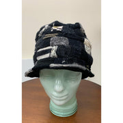 Upcycled patchwork cozy blacks hat. Textures, patterns and shades of black n grays. Black Hat!! Free shipping USA. - Robin Boutique-Boutique 