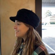 Angora Knit Beret Beanie With Brim - Robin Boutique-Boutique 