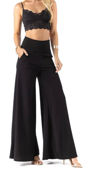 High Waist Plus Size Palazzo Pants - Robin Boutique-Boutique 