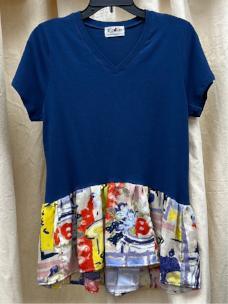 Robin SS Cotton Pullover w/Jams Ruffle - Robin Boutique-Boutique 