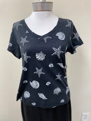 Escape Short Sleeve V-Neck Cotton Tee 10000 - Robin Boutique-Boutique 
