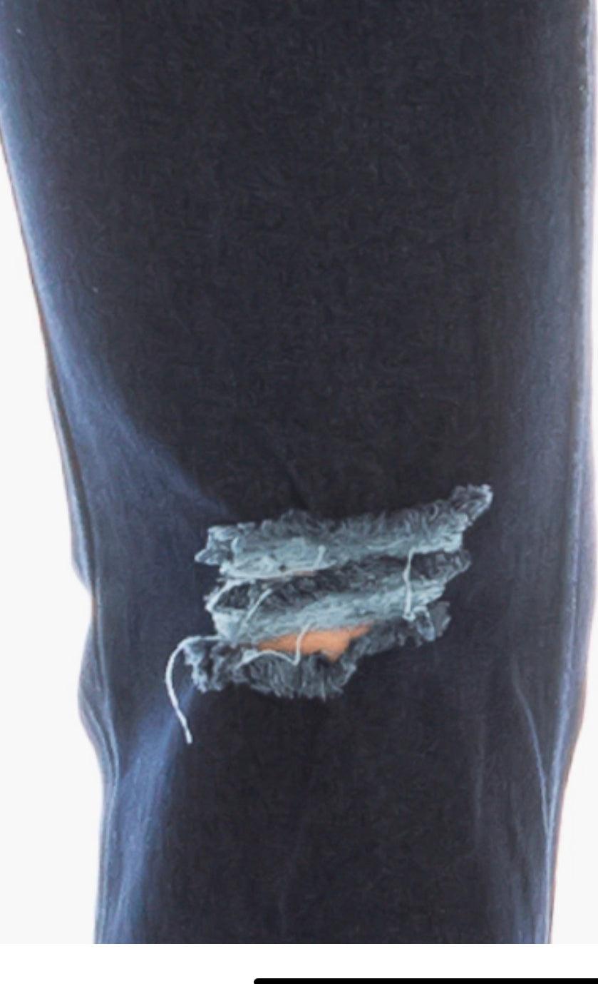 Plus Size Pull on Ripped Jeans - Robin Boutique-Boutique 