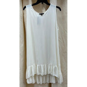 V-Neck Sleevless Dress with Ruffled Hem 20161 - Robin Boutique-Boutique 