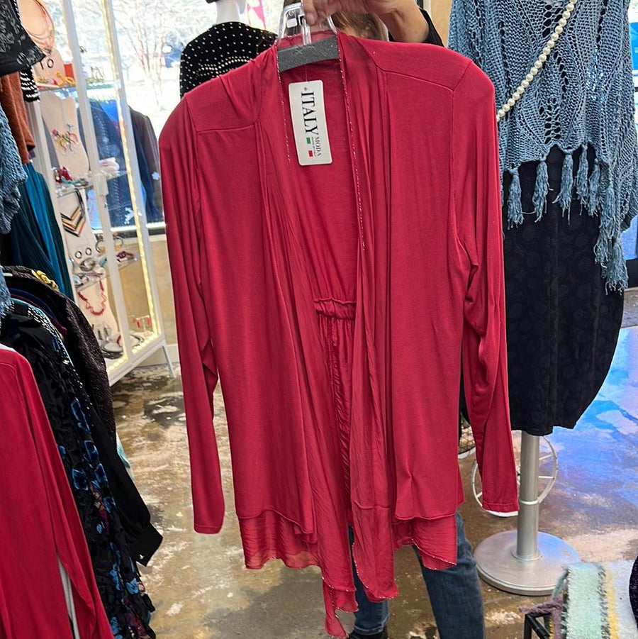 Dance In Paris Silk Cardigan with Lurex Edge One Size - Robin Boutique-Boutique 