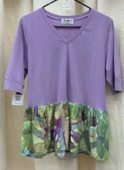 Robin SS Cotton Pullover w/Jams Ruffle - Robin Boutique-Boutique 