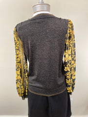 Fate Black/Yellow lurex pullover FW7645 - Robin Boutique-Boutique 