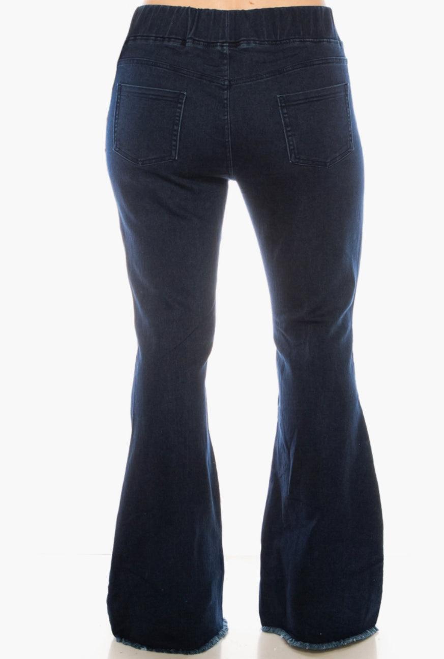 Plus Size Pull on Ripped Jeans - Robin Boutique-Boutique 