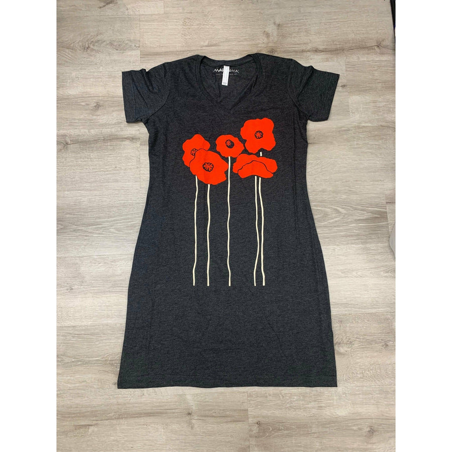 V-Neck Tee Shirt Dress - Robin Boutique-Boutique 