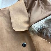 FATE Faux Fur Collar Suede Jacket - FJ7857 - Robin Boutique-Boutique 