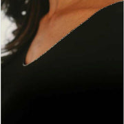 Top Sweater V-Neck Shimmer Trim -8418 - Robin Boutique-Boutique 