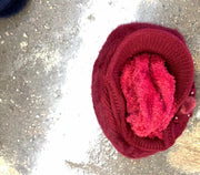 Angora Knit Beret Beanie With Brim - Robin Boutique-Boutique 