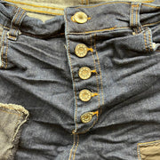 Dis Moi Italian Jeans Pants in Indigo with patches VA3011 - Robin Boutique-Boutique 