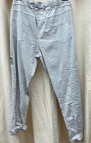 Dis Moi Italian One Size Pants in Lt Grey and Lt Green with Stars feel pants G525 - Robin Boutique-Boutique 