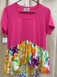 Robin SS Cotton Pullover w/Jams Ruffle - Robin Boutique-Boutique 