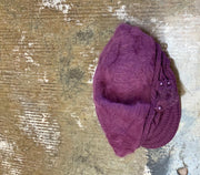 Angora Knit Beret Beanie With Brim - Robin Boutique-Boutique 