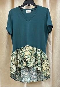 Robin SS Cotton Pullover w/Jams Ruffle - Robin Boutique-Boutique 