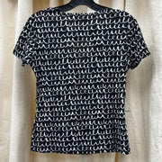 Lizette Blouse LC3567 black Waves - Robin Boutique-Boutique 