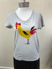 Rooster V-Neck Short Sleeve T-Shirt - Robin Boutique-Boutique 