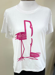 Flamingo Mom on High-Lo Tee Shirt - Robin Boutique-Boutique 