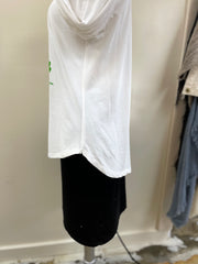 Blue Bunny Shamrock on High-Lo Long Sleeve Tee Shirt - Robin Boutique-Boutique 