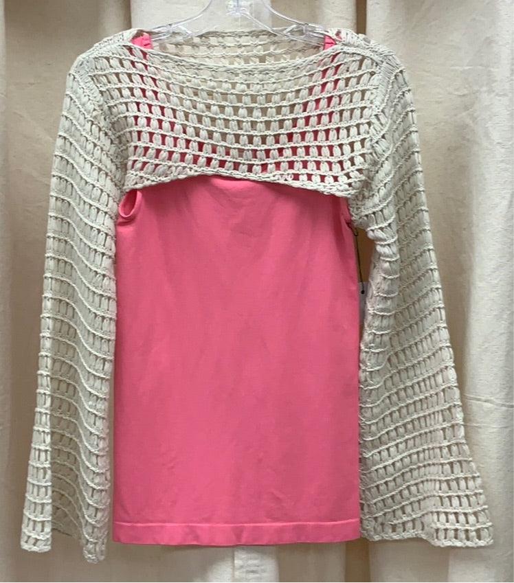 Bell Sleeve Crochet Crop Top - Robin Boutique-Boutique 
