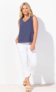 Escape by Habitat V-Neck Sleeveless Top 10014 - Robin Boutique-Boutique 