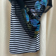 Knit Printed Mesh Tunic - Robin Boutique-Boutique 