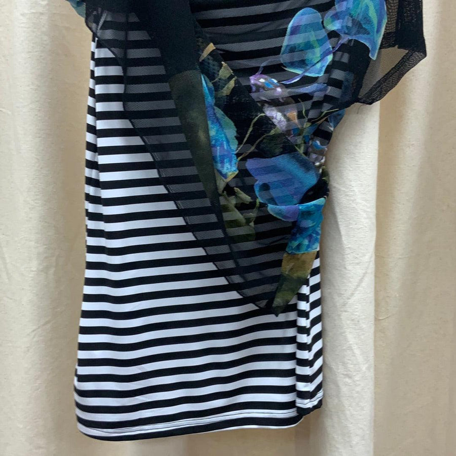 Knit Printed Mesh Tunic - Robin Boutique-Boutique 