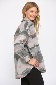 Aztec Woven Jacquard Jacket - Robin Boutique-Boutique 