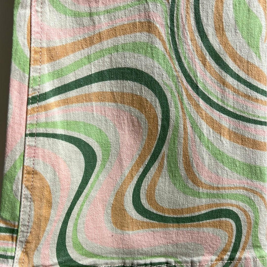 Psychedelic Bell Bottom Stretch Pants - Robin Boutique-Boutique 