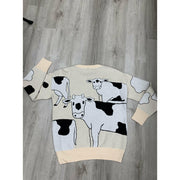 Super Soft Mooo Cow Sweater - Robin Boutique-Boutique 