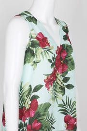 London Times Tropical Leaves Sleeveless Top Q0307 - Robin Boutique-Boutique 